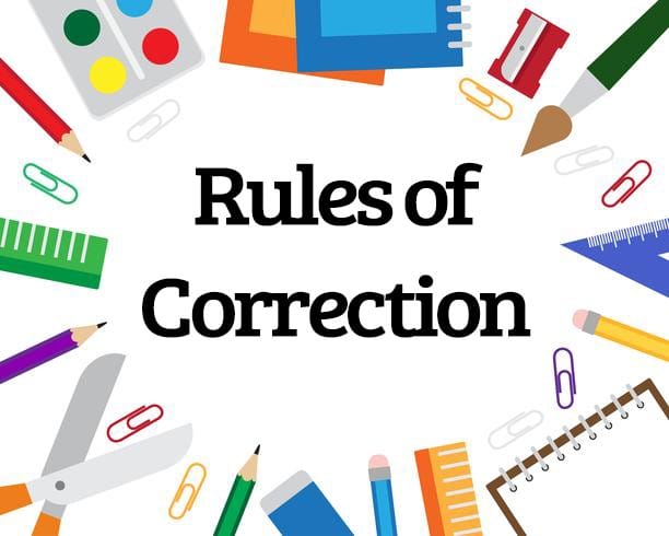 Rules of Correction